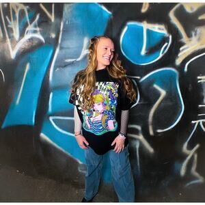 Trippy Alice in Wonderland Inspired Rave Shirt- XL